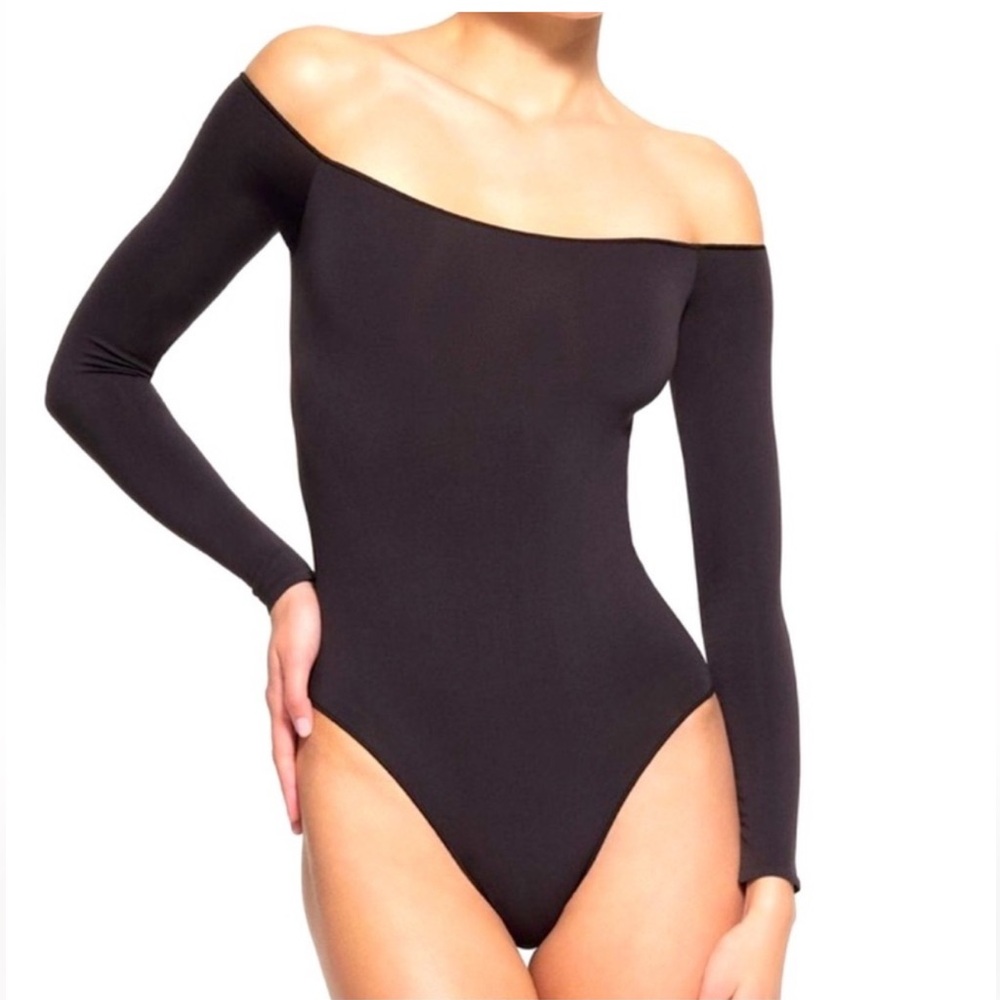 Skims off the shoulder bodysuit